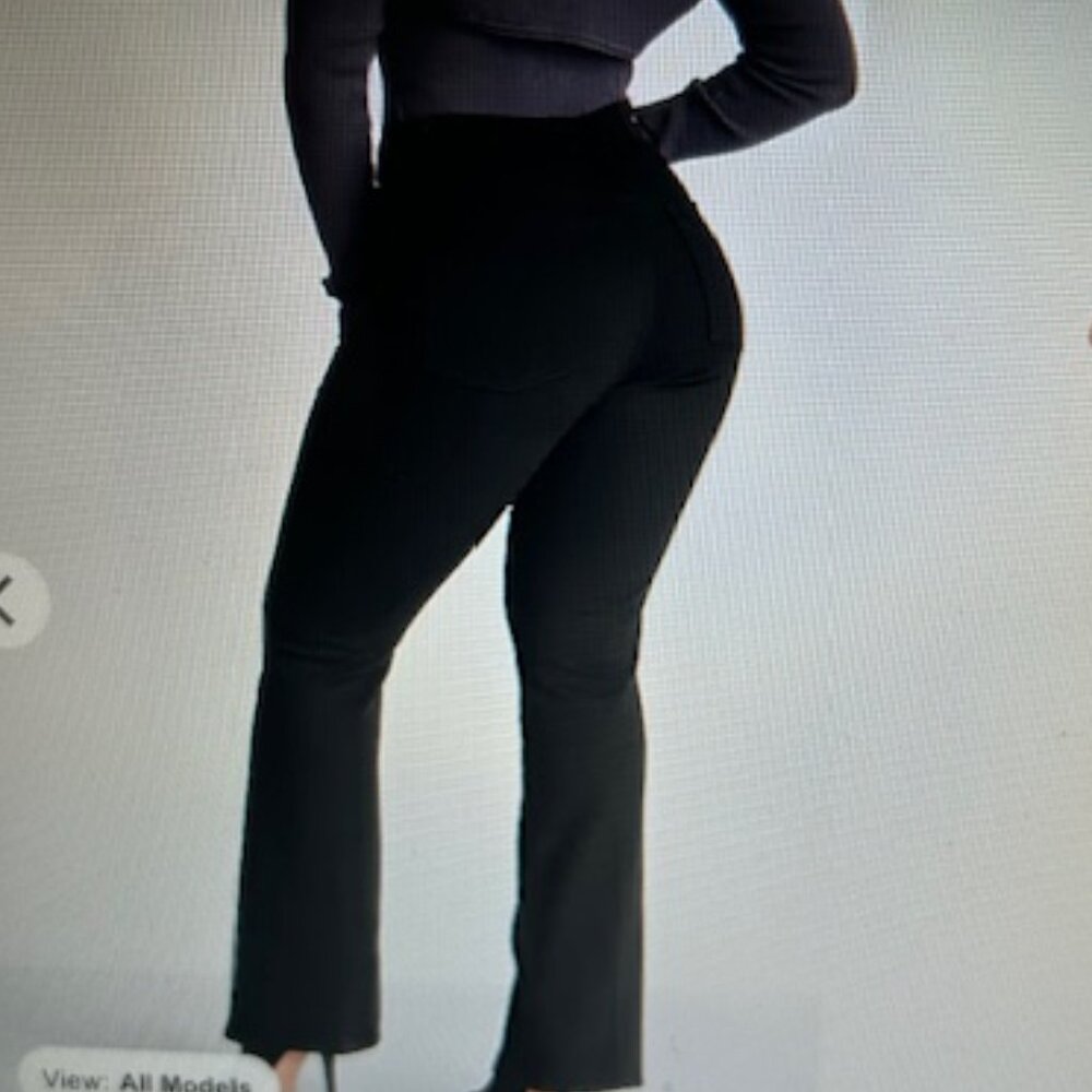 Express Curvy Mid Rise Black Bootcut Jeans - Picture 11 of 11